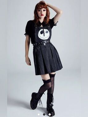 Her Universe The Nightmare Before Christmas Jack Pinstripe Skirtall XS